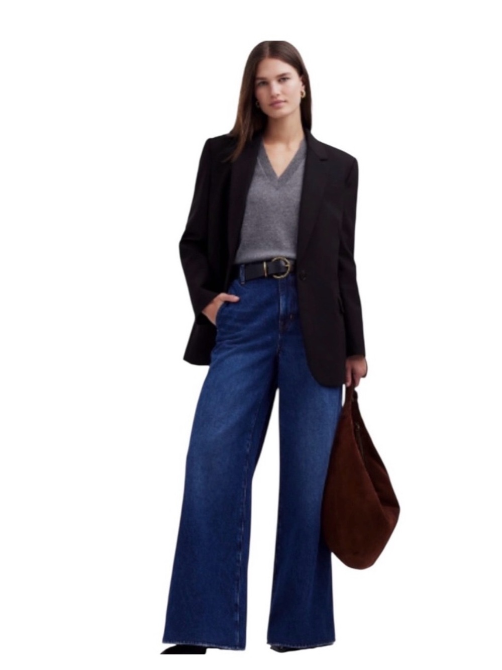 NWOT Madewell Kline Blazer Black 6 - Picture 2 of 7